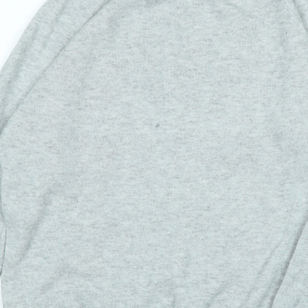 Dorothy Perkins Womens Grey Crew Neck Acrylic Pullover Jumper Size 8 - Logo - NEW YORK
