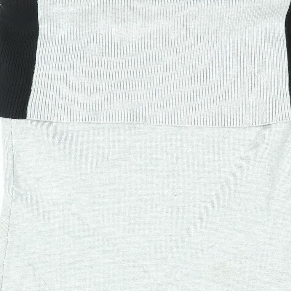 Lindex Womens Grey Viscose Basic T-Shirt Size XS Off the Shoulder
