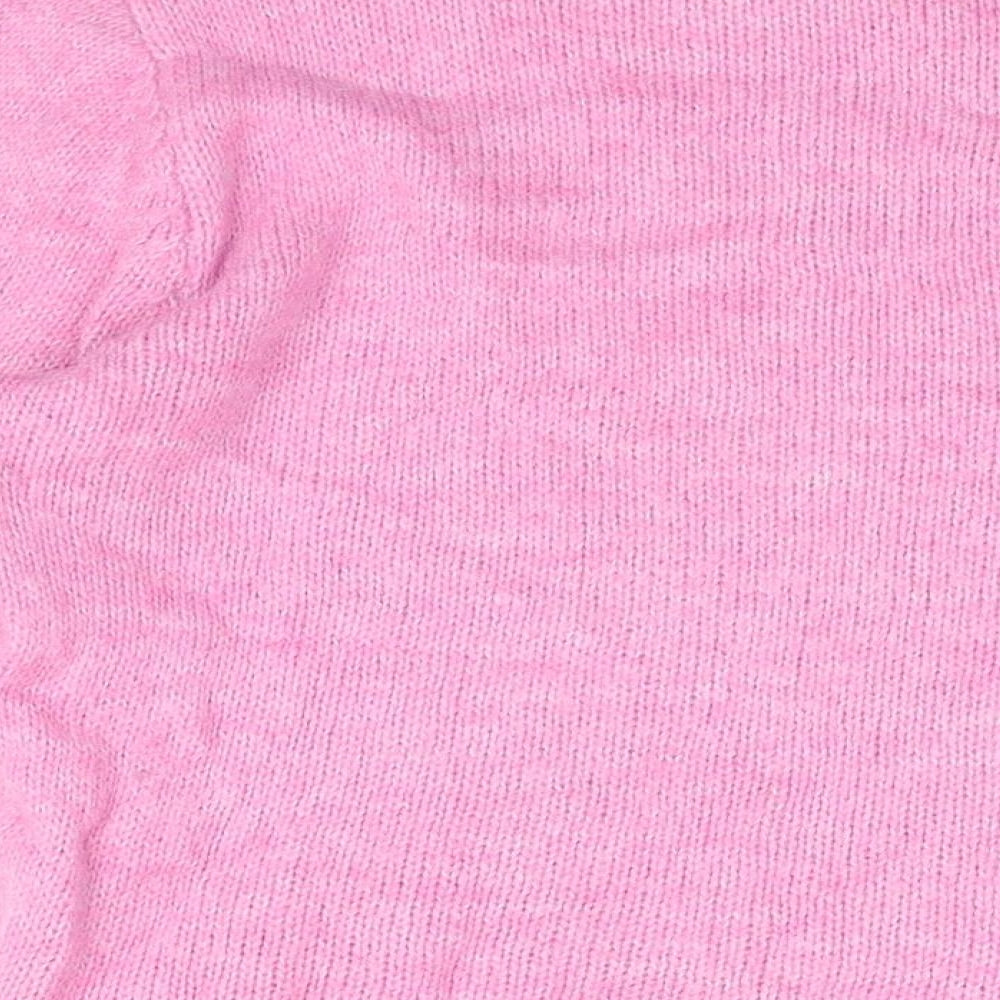 Vanessa Alexandra Womens Pink Round Neck Wool Pullover Jumper Size XL