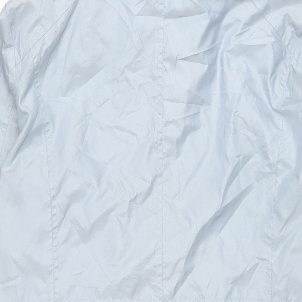 Finesse Womens Blue Rain Coat Jacket Size 14 Zip