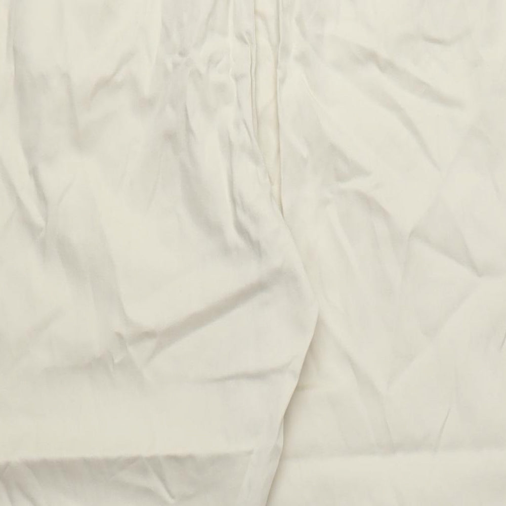 Dorothy Perkins Womens Beige Cotton Chino Trousers Size 18 L25 in Regular Zip