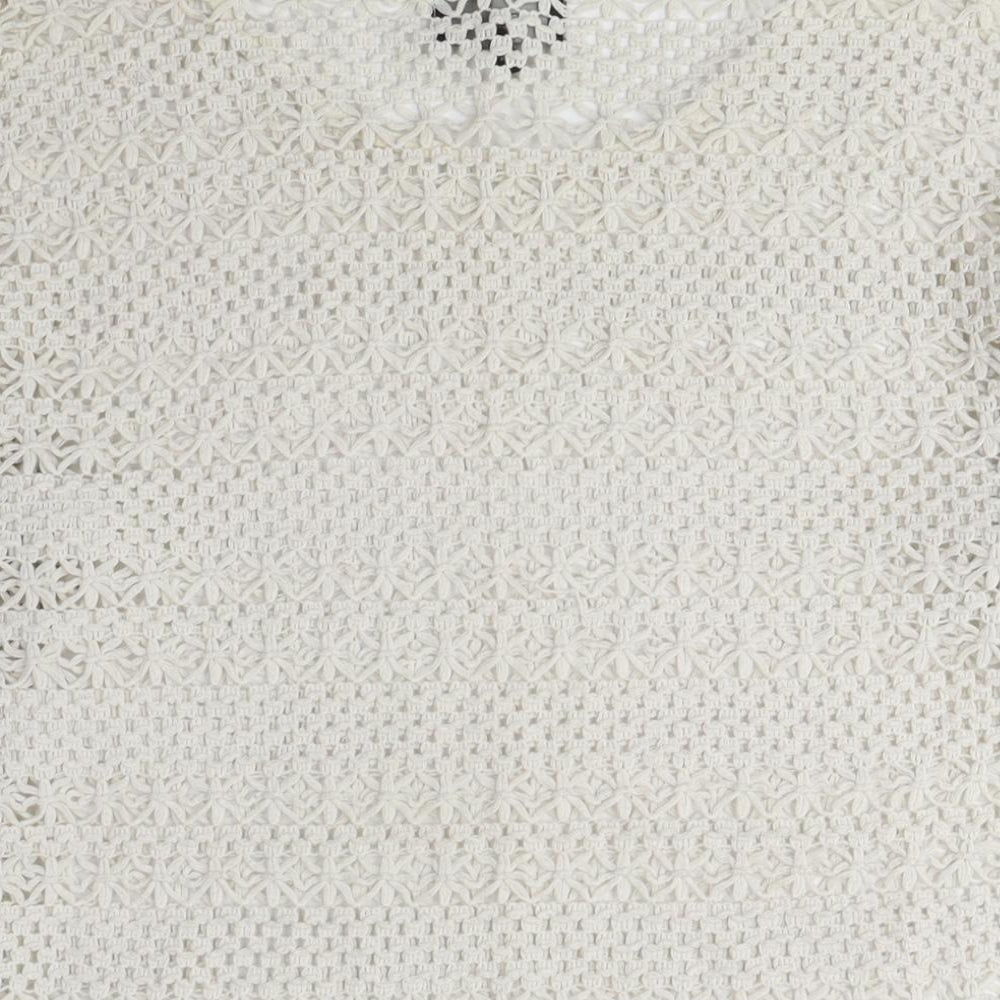 NEXT Womens Beige Crew Neck Polyester Pullover Jumper Size 16