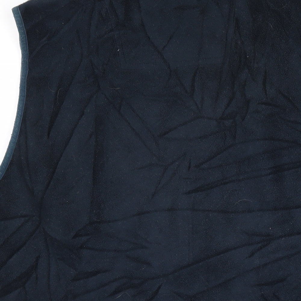 EWM Mens Blue Gilet Waistcoat Size L Tie