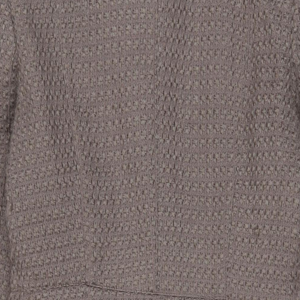 BHS Womens Brown Overcoat Coat Size 10 Button - Pockets