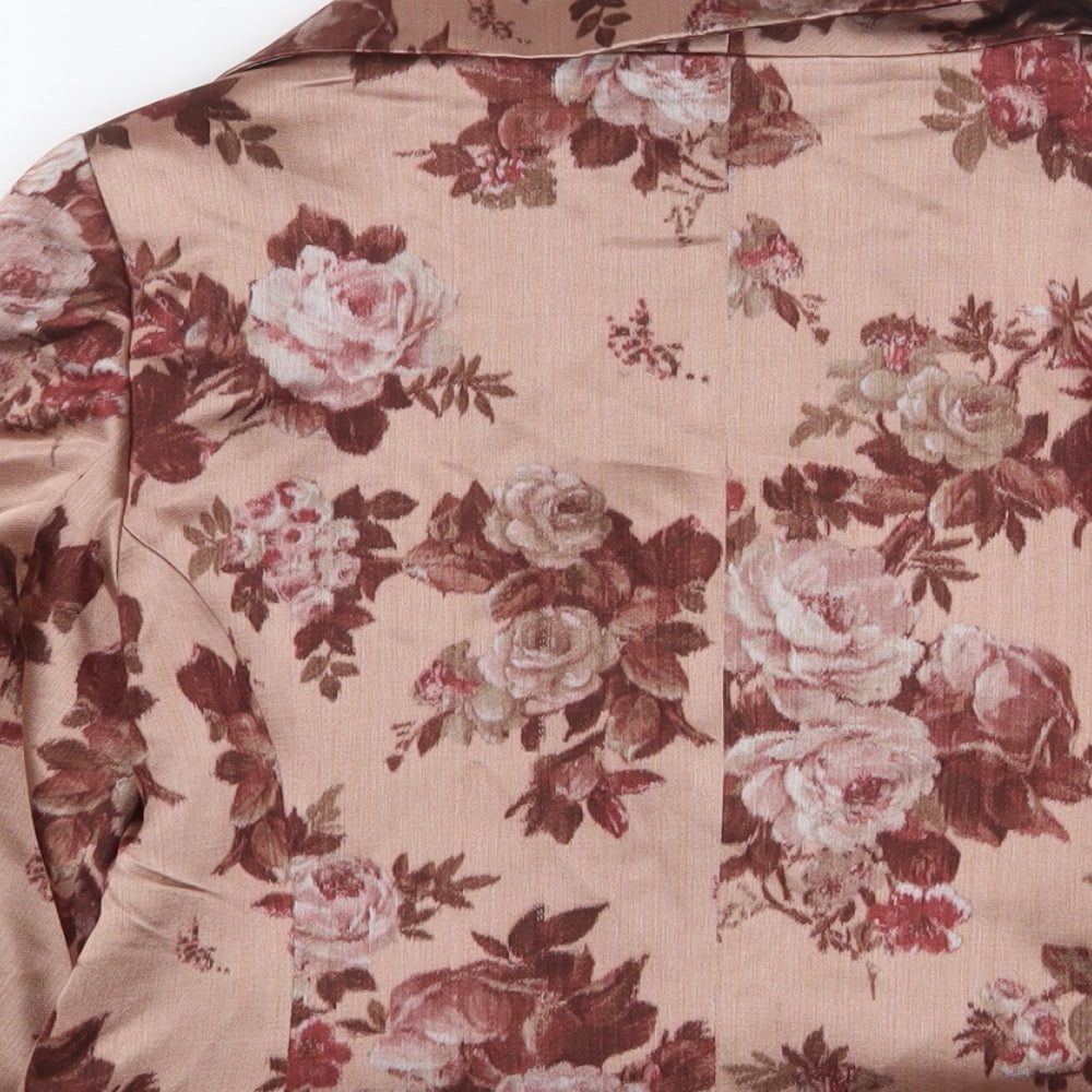 Precis Womens Pink Floral Jacket Blazer Size 12 Button