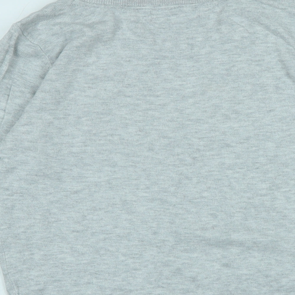 RedHead Womens Grey Crew Neck Viscose Pullover Jumper Size 12