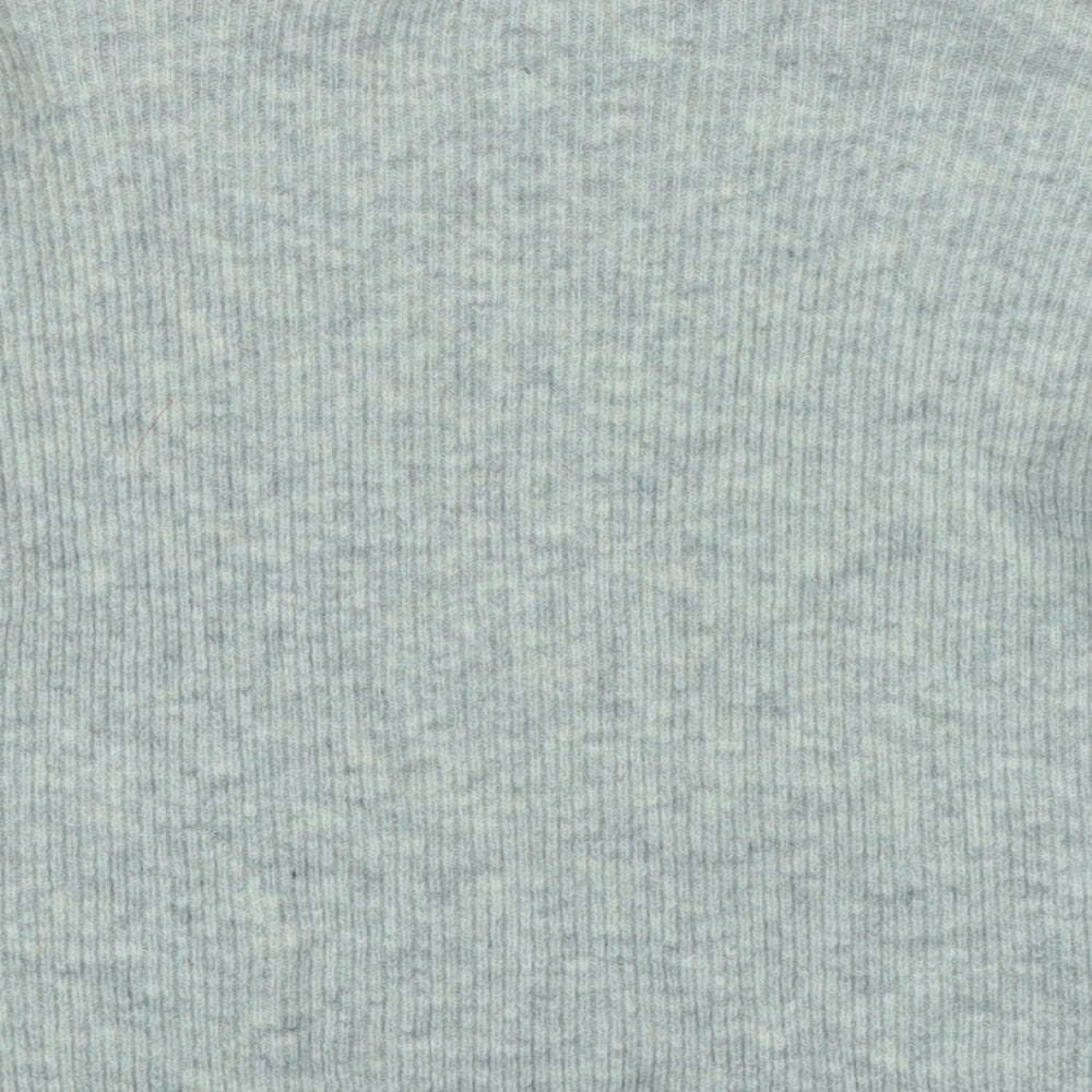 Miss Selfridge Womens Grey Mock Neck Polyester Pullover Jumper Size 6