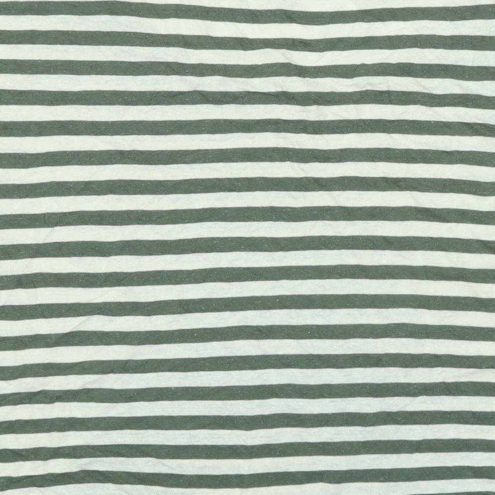 Soyaconcept Womens Green Cotton Basic T-Shirt Size L Boat Neck - Logo