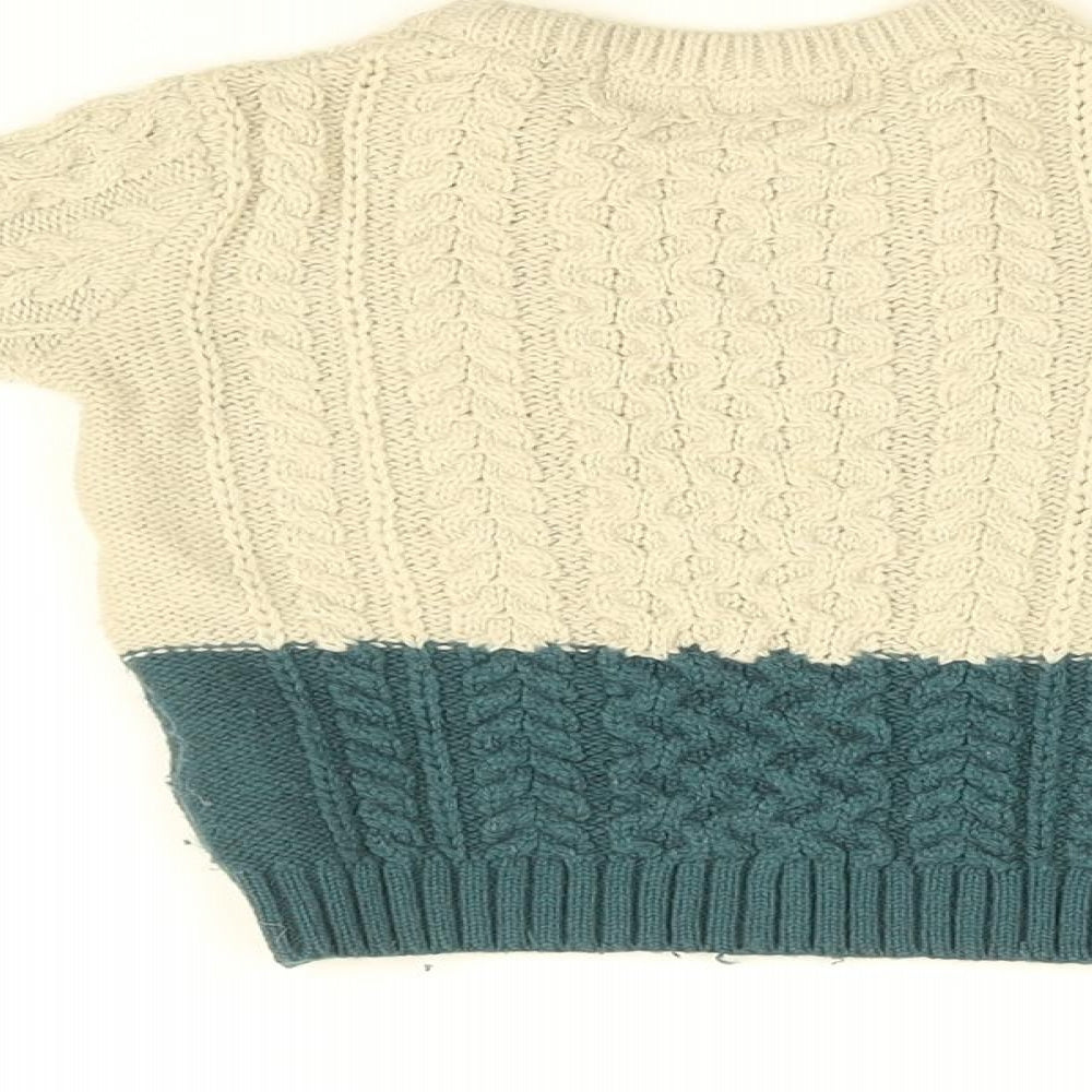 Minoti Baby Beige Acrylic Pullover Jumper Size 12-18 Months Pullover