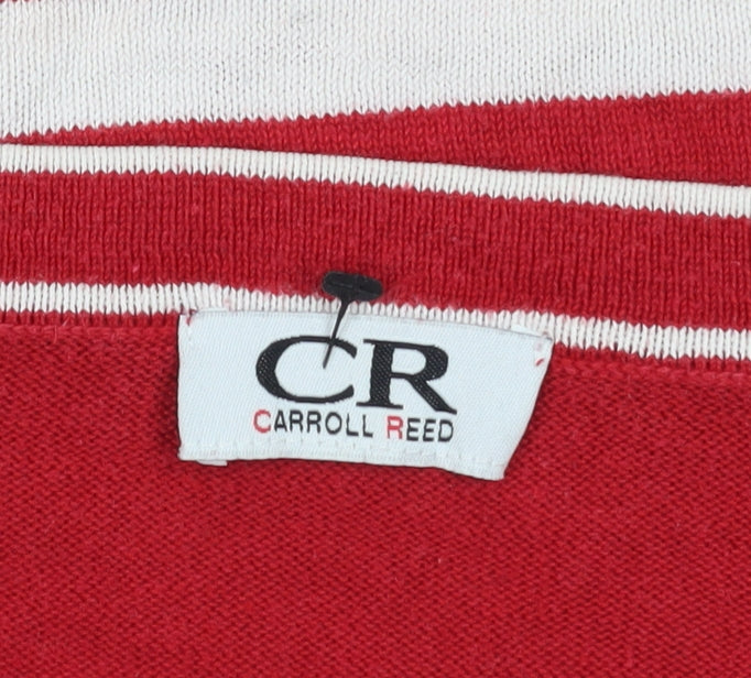 Carroll Reed Red Striped Pullover Jumper