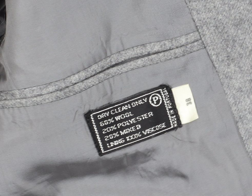Falconry Designs Grey Blazer Size 38, Single-Breasted, Formal