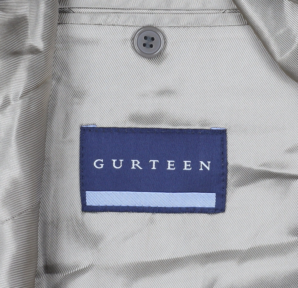 Gurteen Brown Check Blazer, Size L, Regular Fit