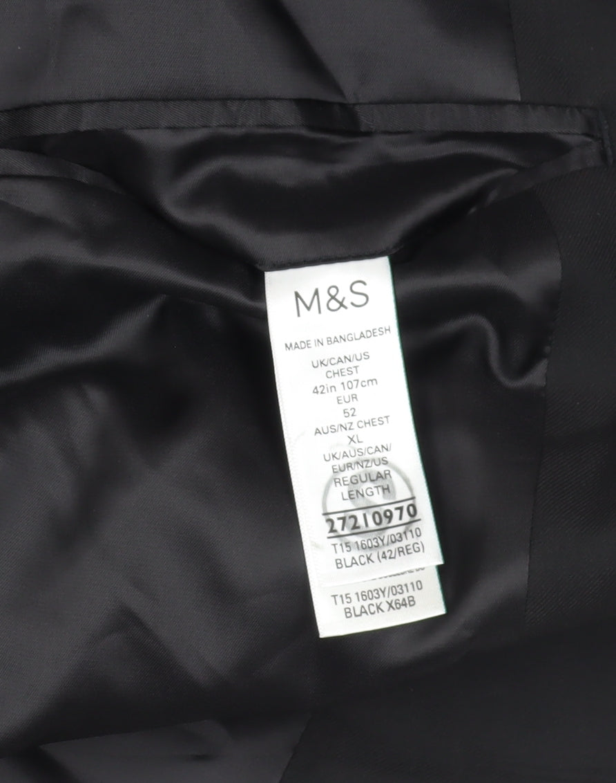 Marks & Spencer Black Blazer 42 XL Formal Jacket