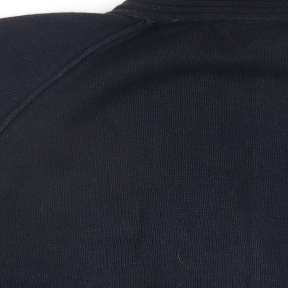 Sandwich Womens Black V-Neck Cotton Pullover Jumper Size M