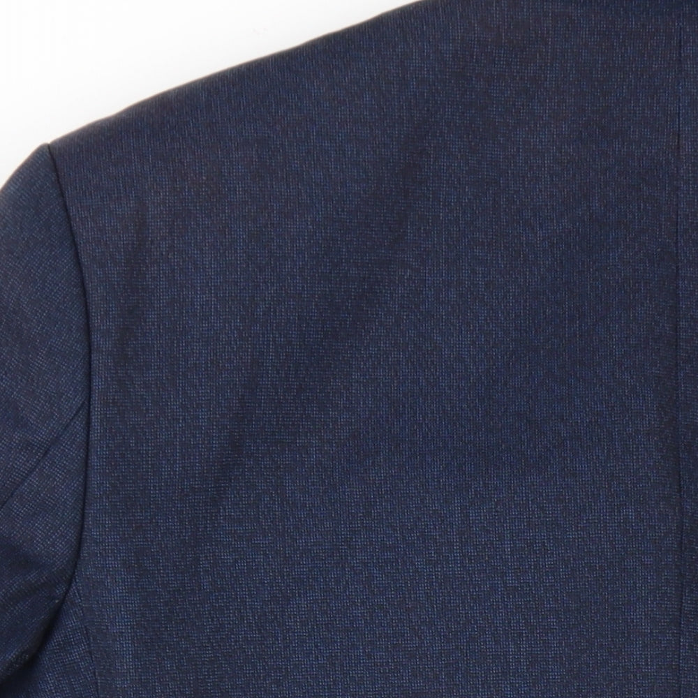 Red Herring Mens Blue Polyester Jacket Blazer Size 40 Regular