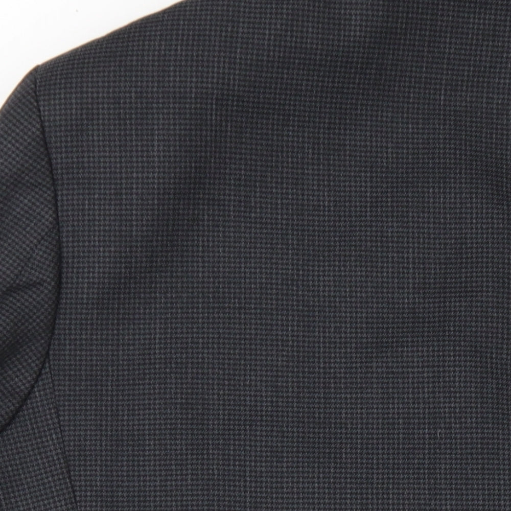 Marks & Spencer Mens Grey Wool Jacket Blazer Size 44 Regular