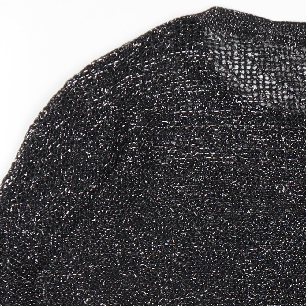 Sisley Womens Black Round Neck Polyester Pullover Jumper Size S