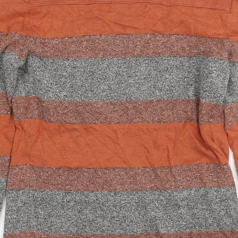 NEXT Womens Brown Boat Neck Cotton Pullover Jumper Size 8