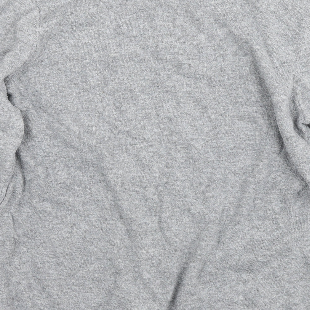 Bonmarché Womens Grey Round Neck Polyester Pullover Jumper Size L - Jeweled Detail