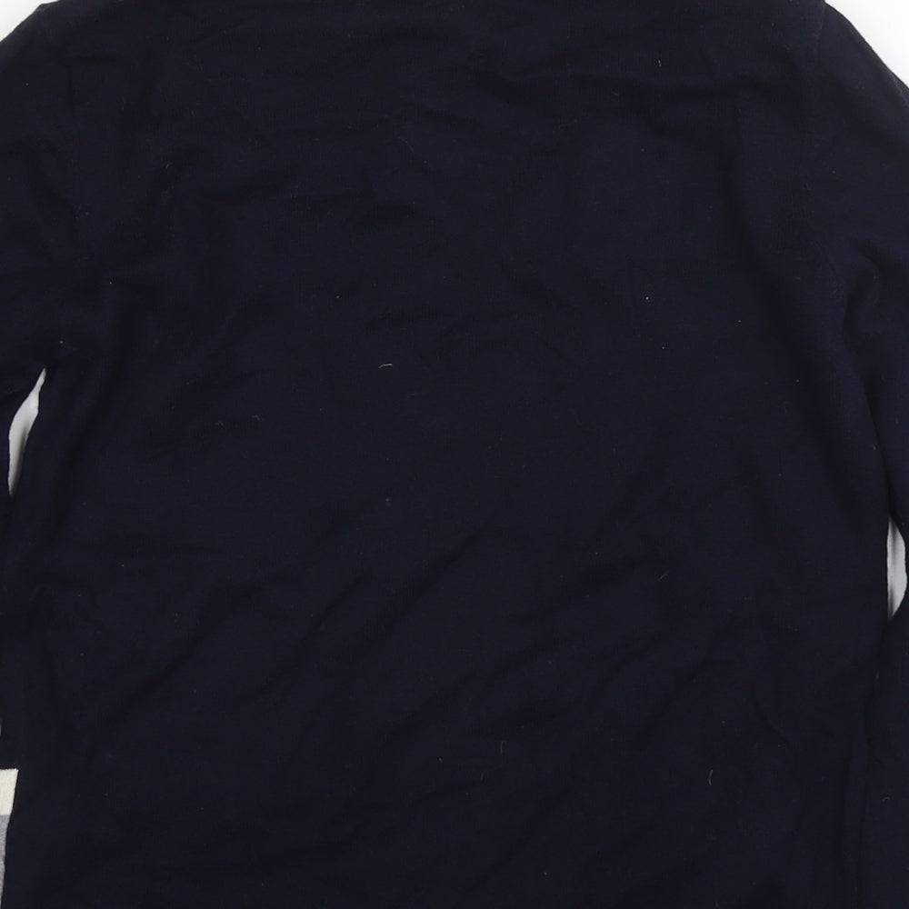 Autograph Boys Blue Collared Wool Pullover Jumper Size 11-12 Years Pullover