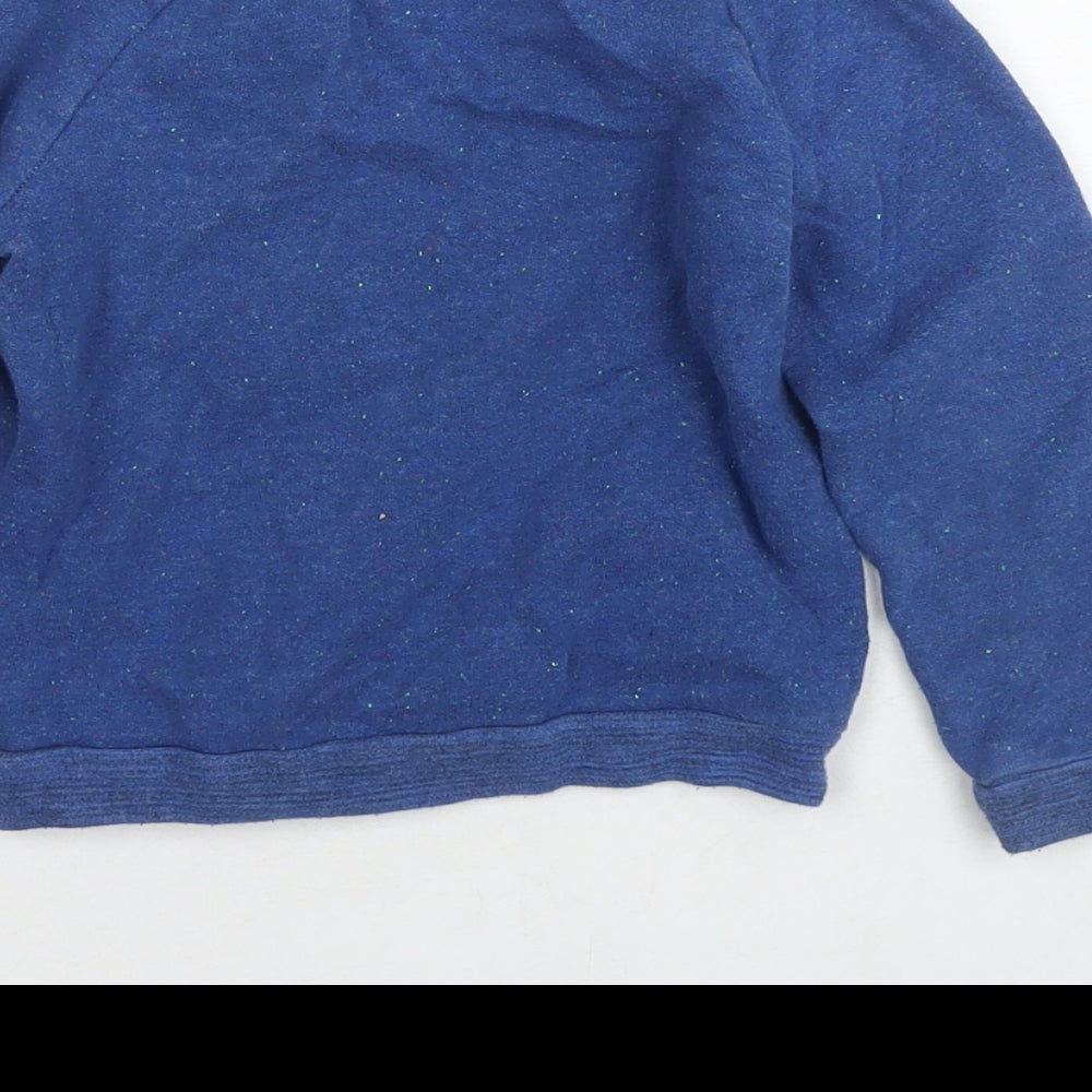 Marks & Spencer Boys Blue Cotton Pullover Sweatshirt Size 3-4 Years Pullover