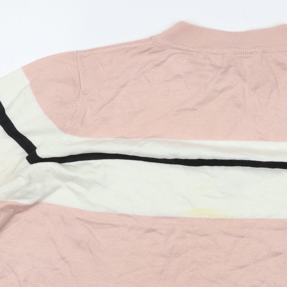 Very Womens Pink Crew Neck Acrylic Pullover Jumper Size 18