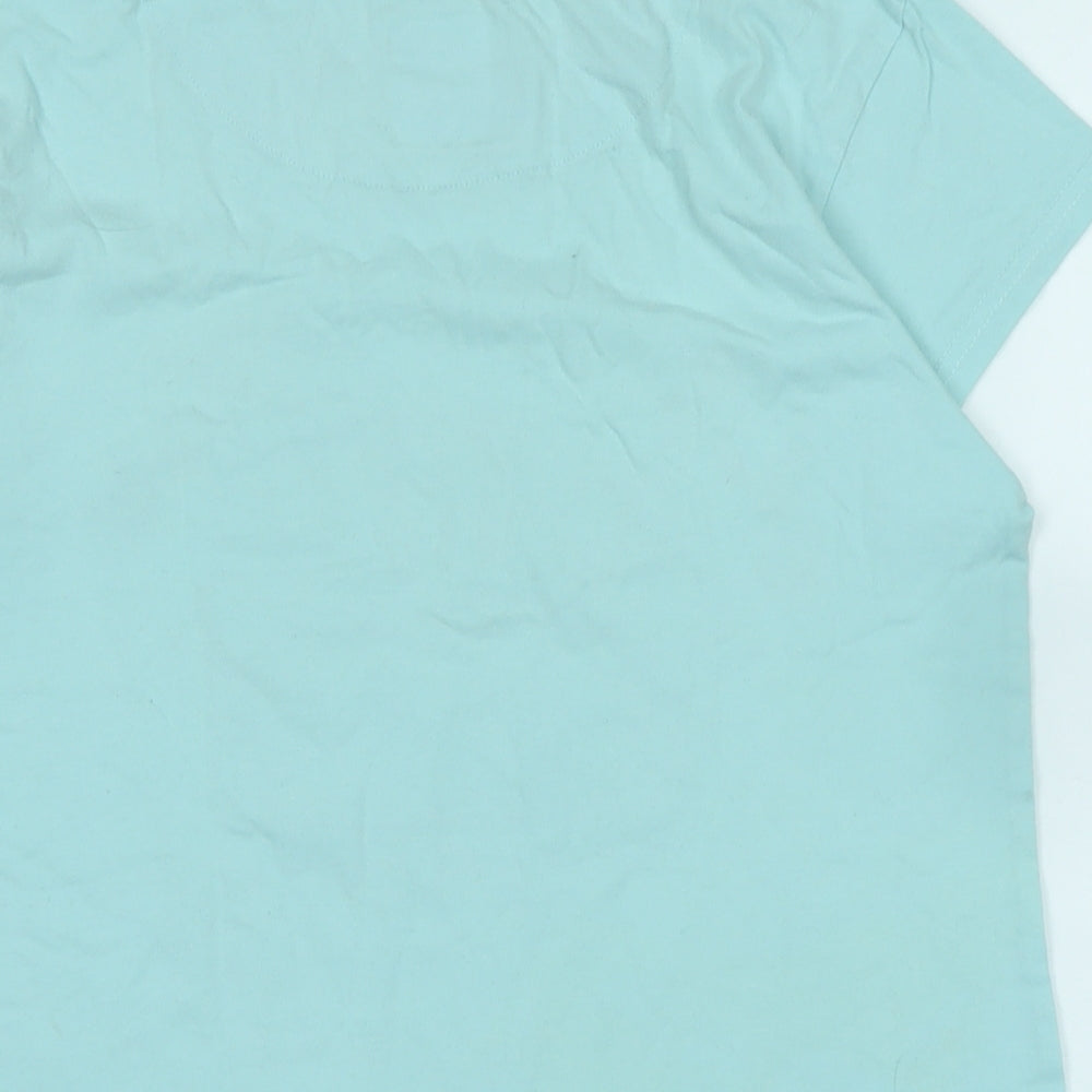 Friends Womens Blue Cotton Basic T-Shirt Size XS Crew Neck - Logo - Central Perk