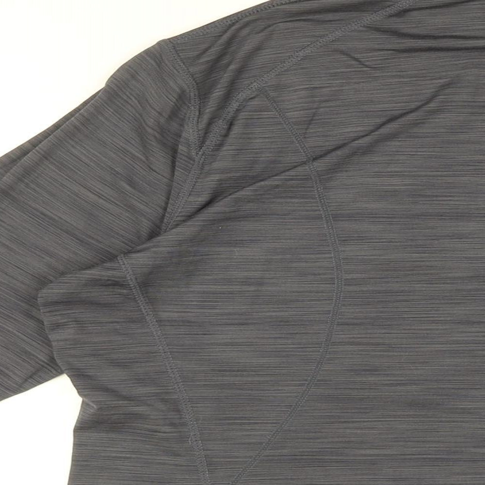 Kirkland Womens Grey Polyester Basic T-Shirt Size L High Neck