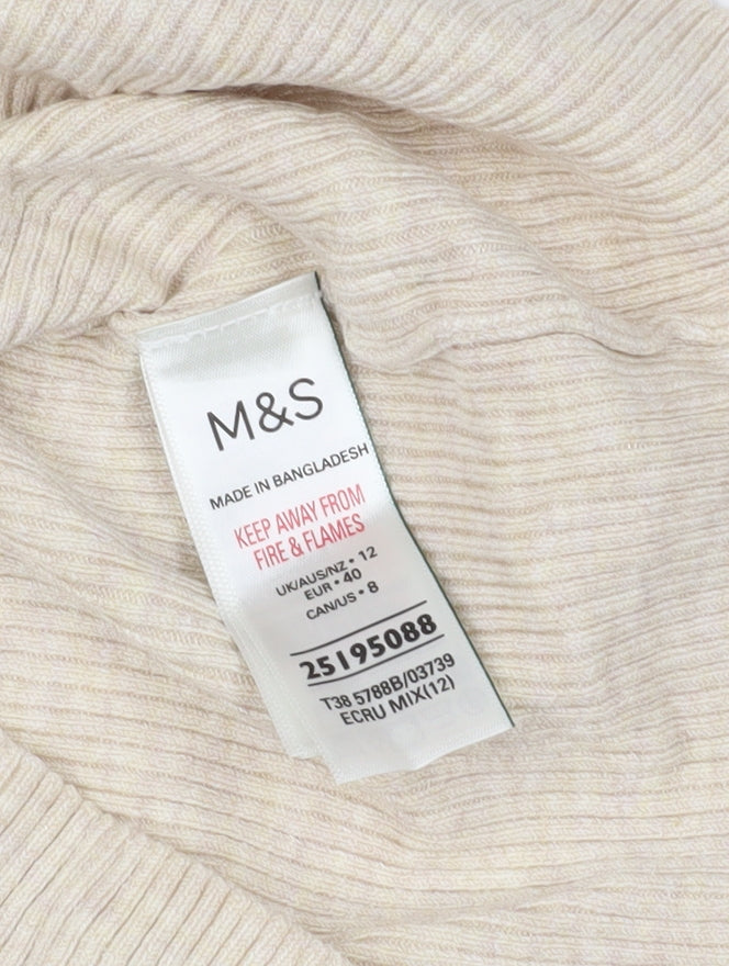 Marks & Spencer Beige Sleeveless Tank, Size 12
