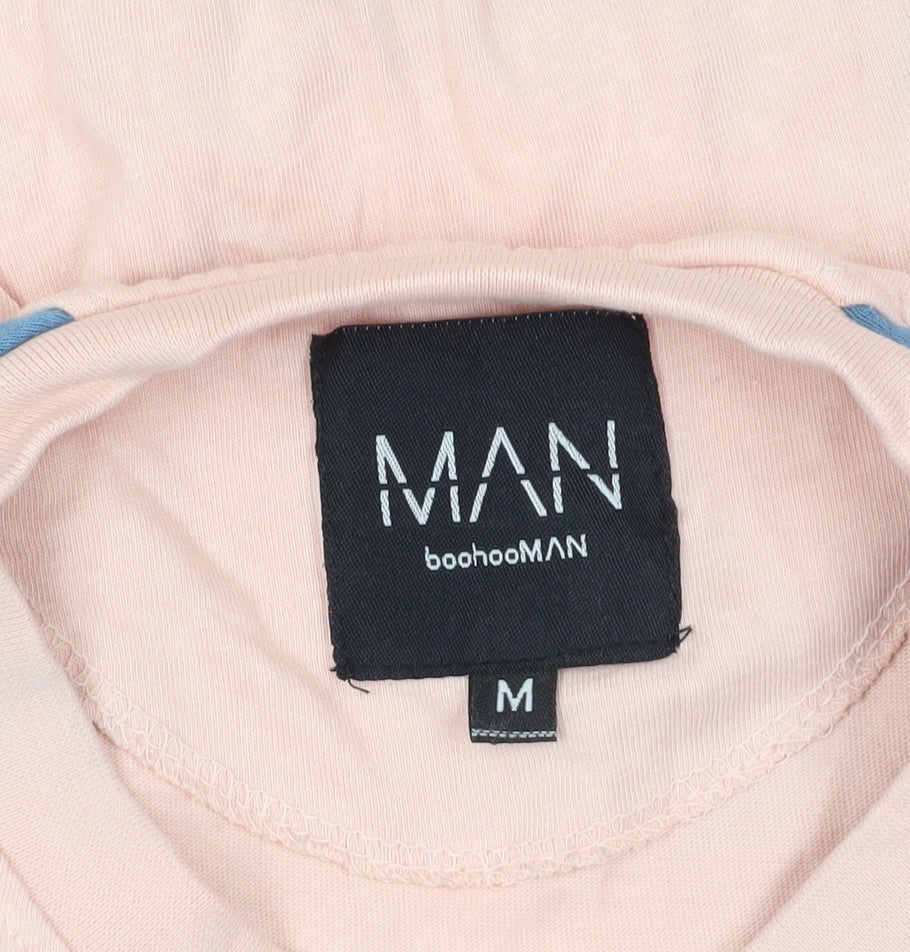 boohooMAN Multicoloured Logo T-Shirt M Colourblock