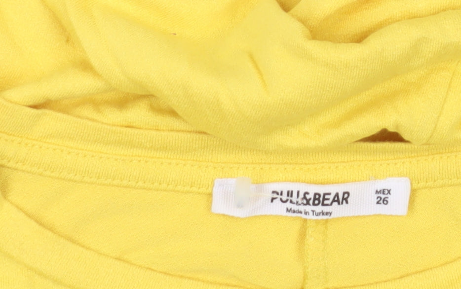 Pull&Bear Yellow Cotton Sleeveless Tank Dress Size 6