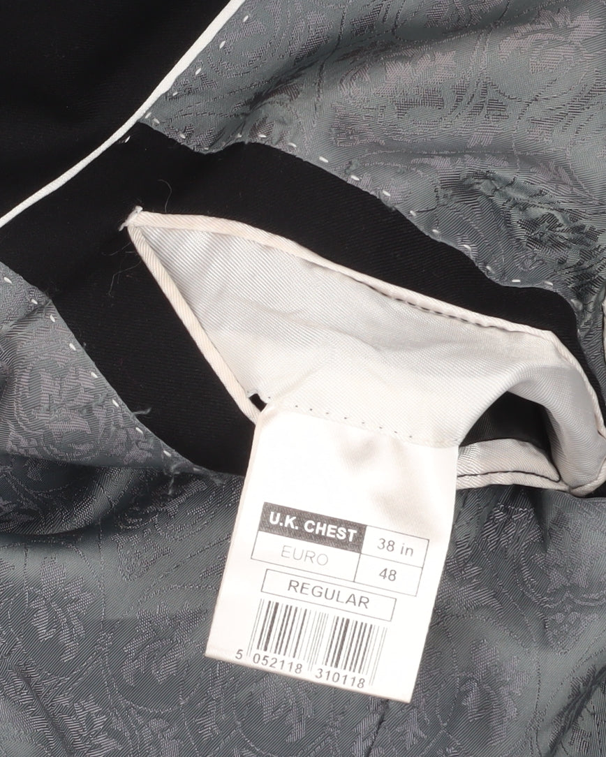 Men's Black Wool Blazer, Size M, Regular Fit