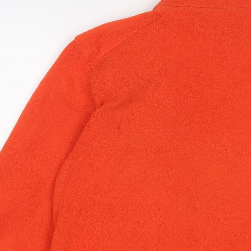 DECATHLON Womens Orange Jacket Size M Zip - Logo, Embroidered