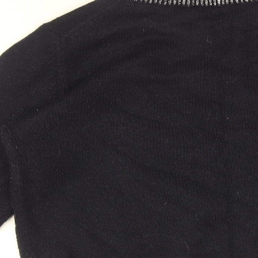 Gap Womens Blue Round Neck Acrylic Pullover Jumper Size S