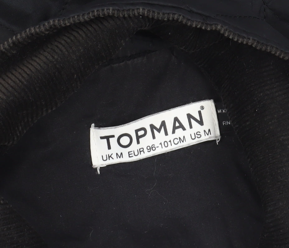Topman Black Quilted Waistcoat M - Casual Classic Style