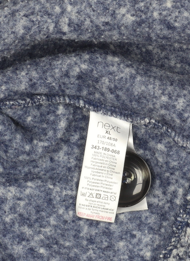Next Blue Polyester Mid-Length Overcoat Size 20