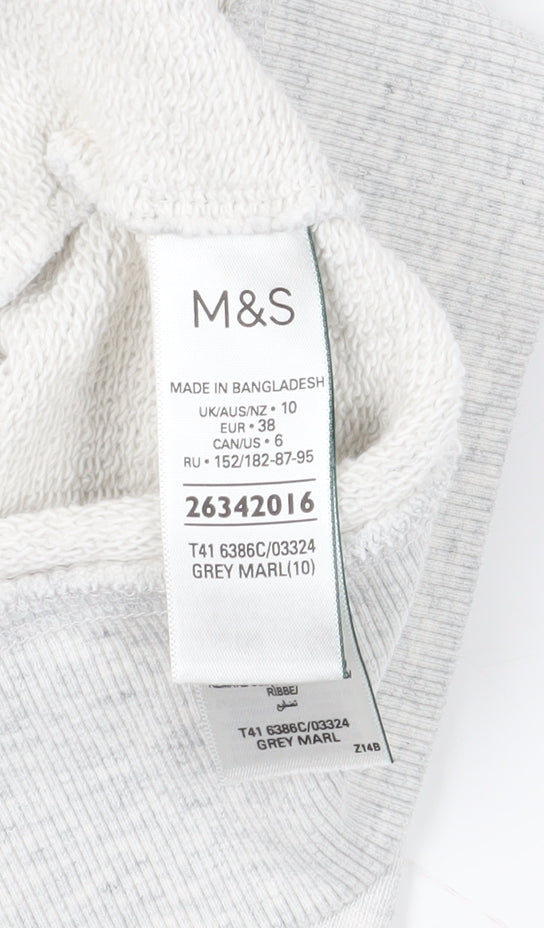 Marks & Spencer Grey Full Zip Hoodie Size 10