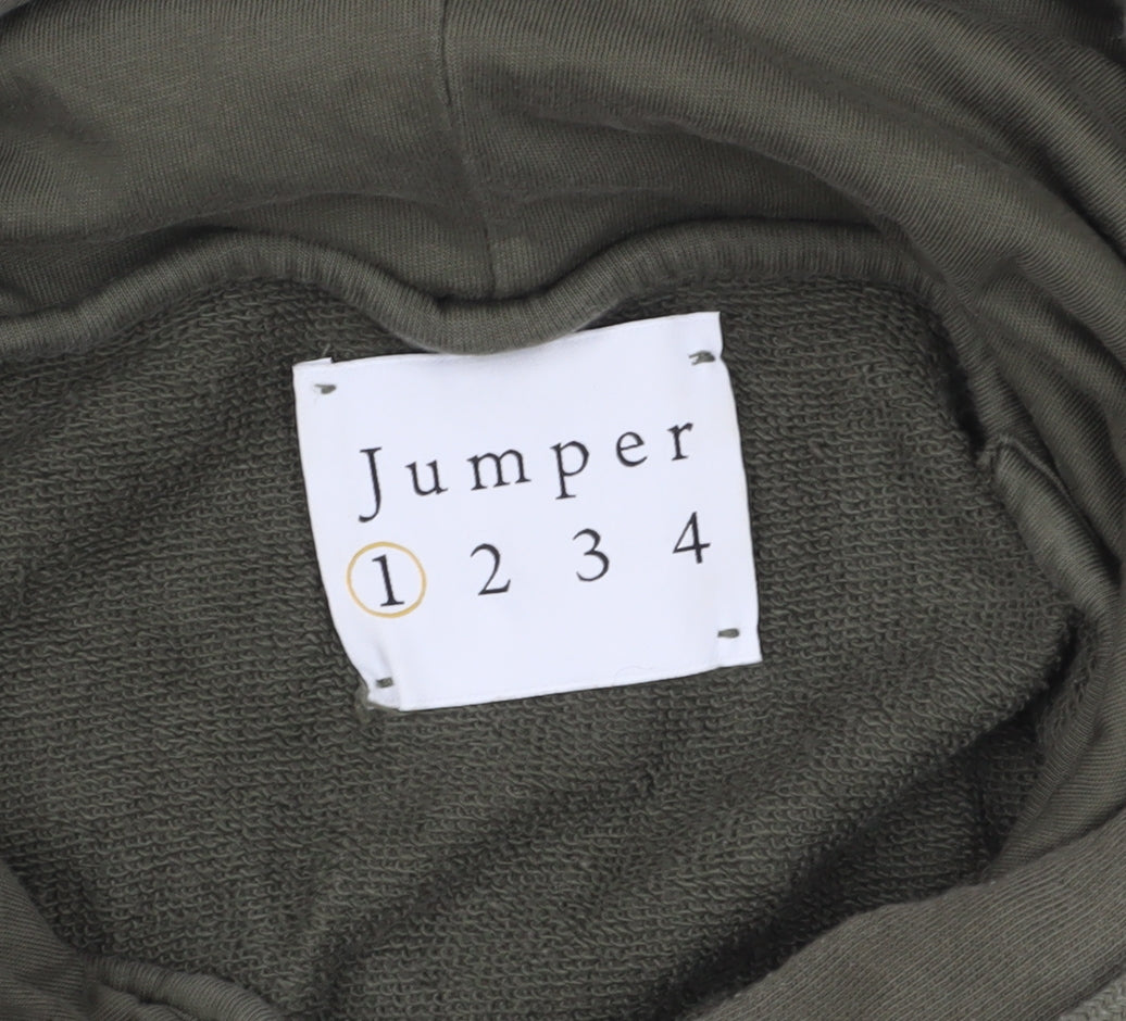 Jumper 1234 Green Cotton Pullover Hoodie