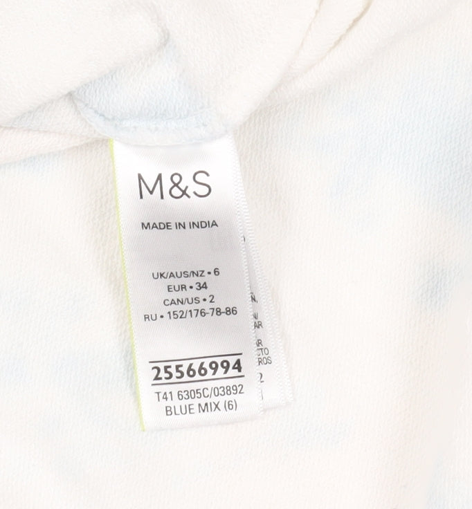 Marks & Spencer Blue Pullover Hoodie Size 6