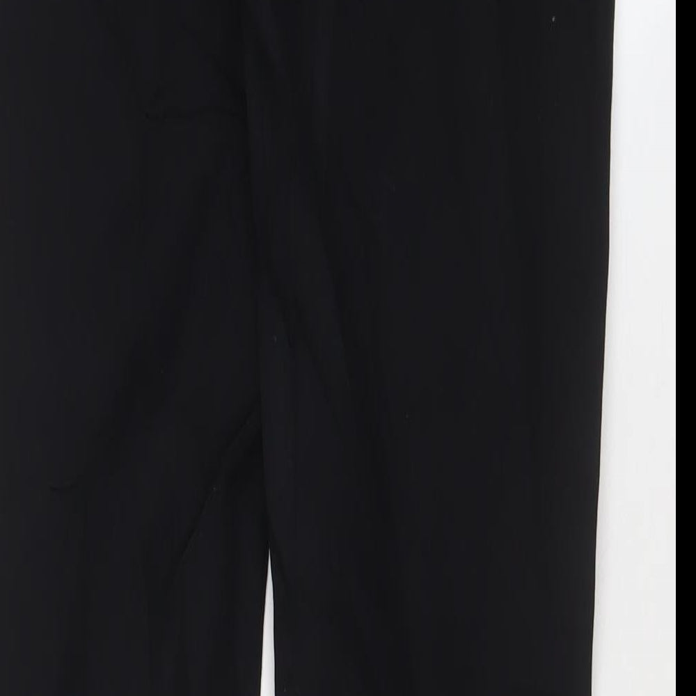 French Connection Womens Black Cotton Trousers Size 10 L28 in Regular Zip