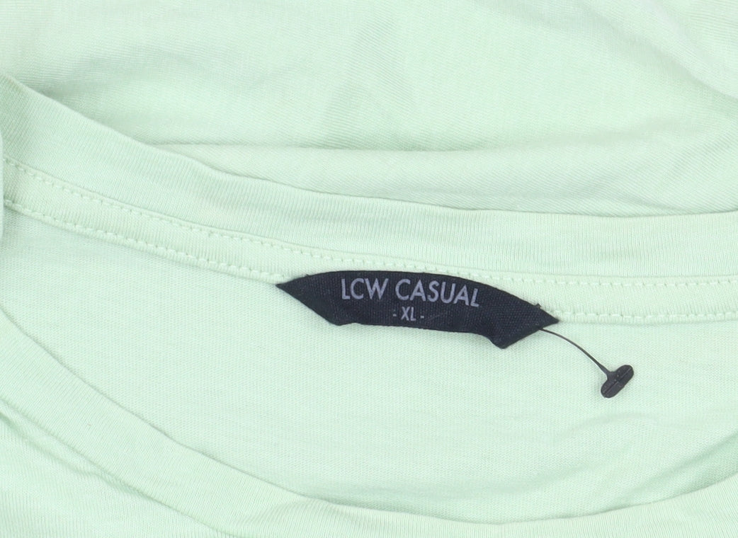 LC Waikiki Green XL Crew Neck T-Shirt