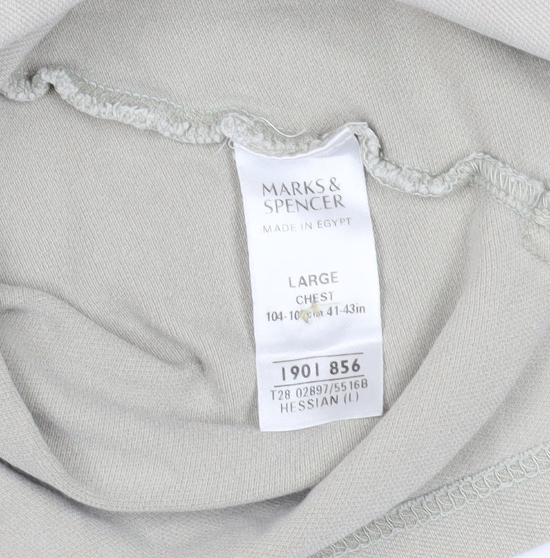 Marks & Spencer Beige Polo - Large, Short Sleeve
