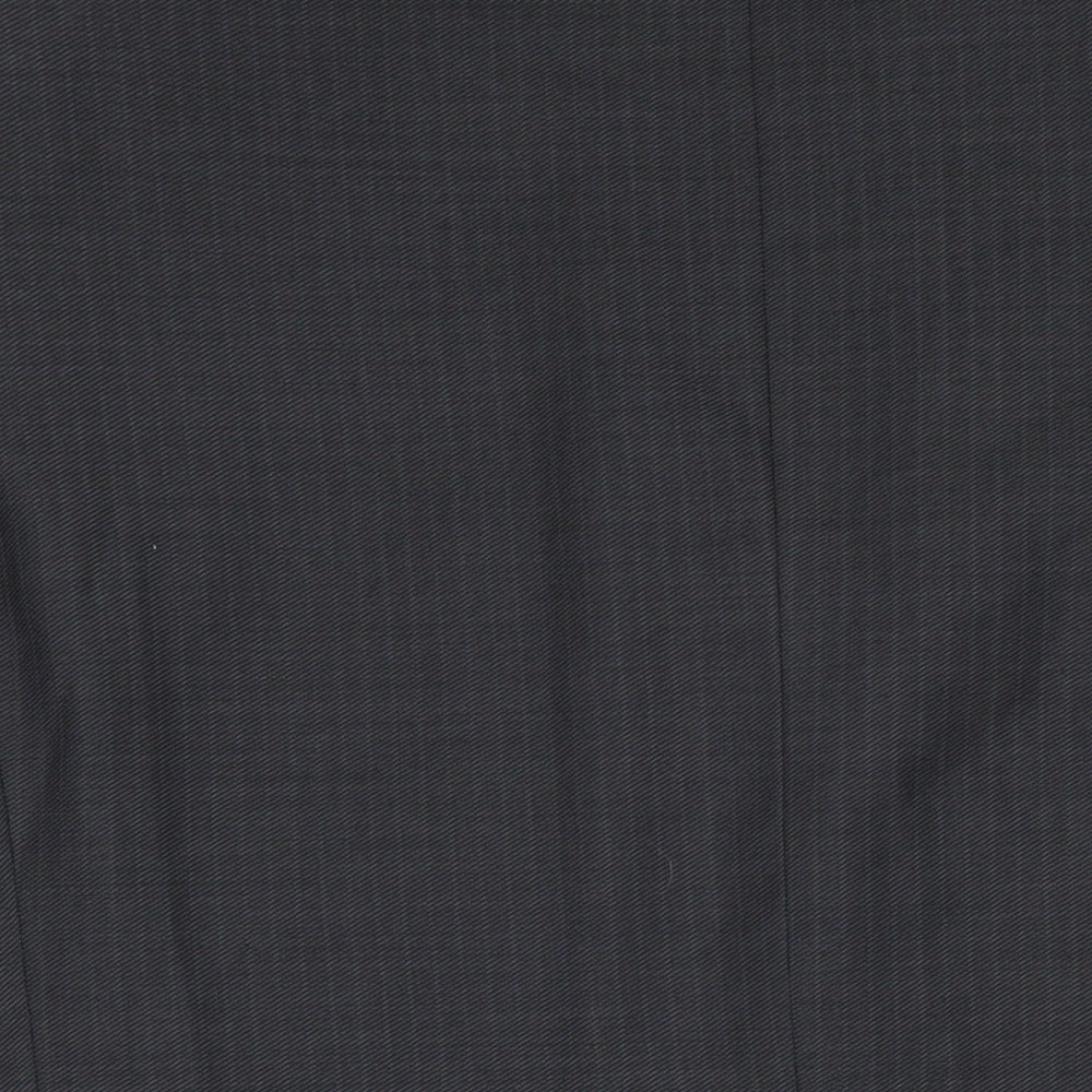 Marks & Spencer Mens Grey Striped Wool Jacket Blazer Size 46 Regular