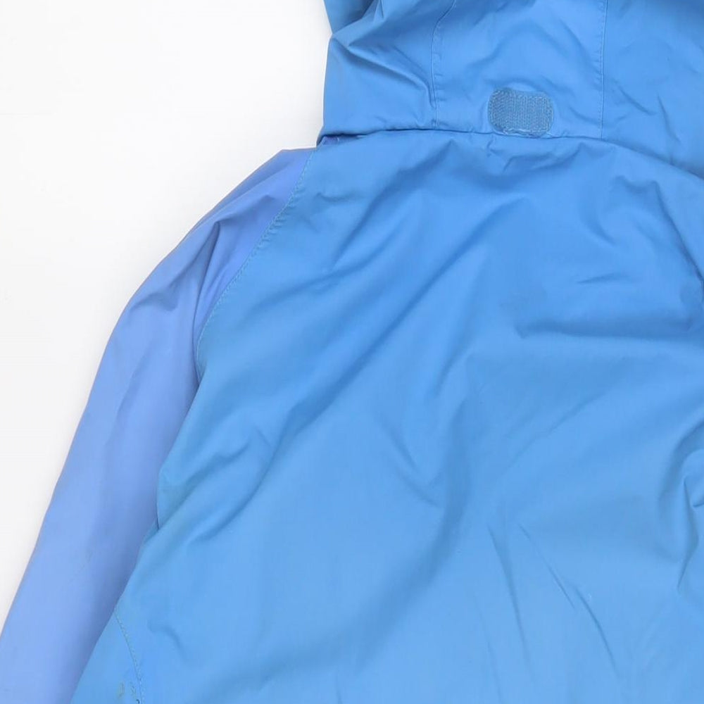 KOKO Pink Womens Blue Jacket Coat Size 16 Zip - Logo, Embroidered