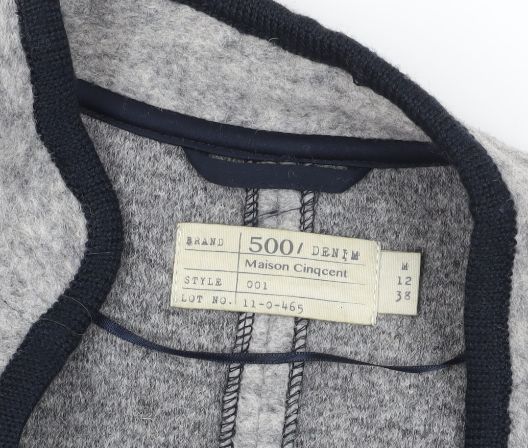 Maison Cinqcent Grey Wool Blend Cape - Size L