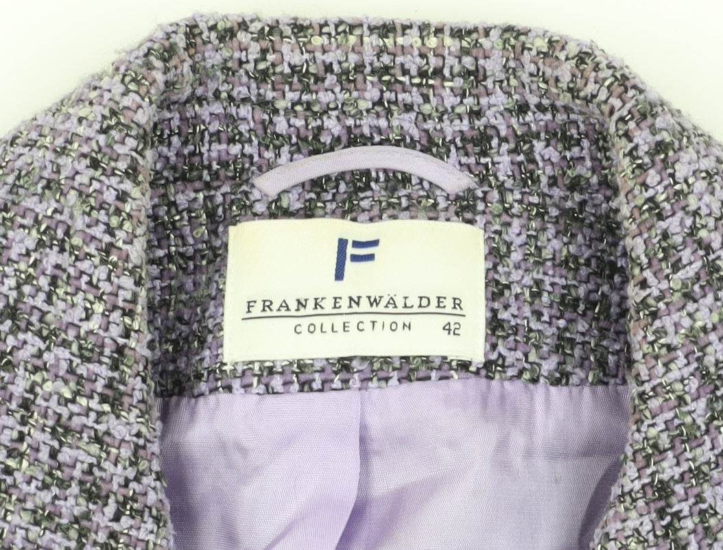 Frankenwälder Purple Bouclé Check Jacket Size 14