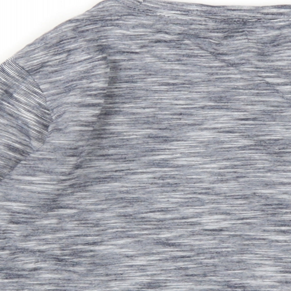 NEXT Girls Blue Cotton Basic T-Shirt Size 7 Years Round Neck Pullover
