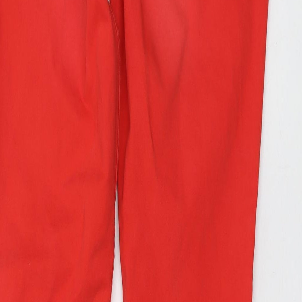 MOTIVI Womens Red Cotton Skinny Jeans Size 10 L31 in Regular Button