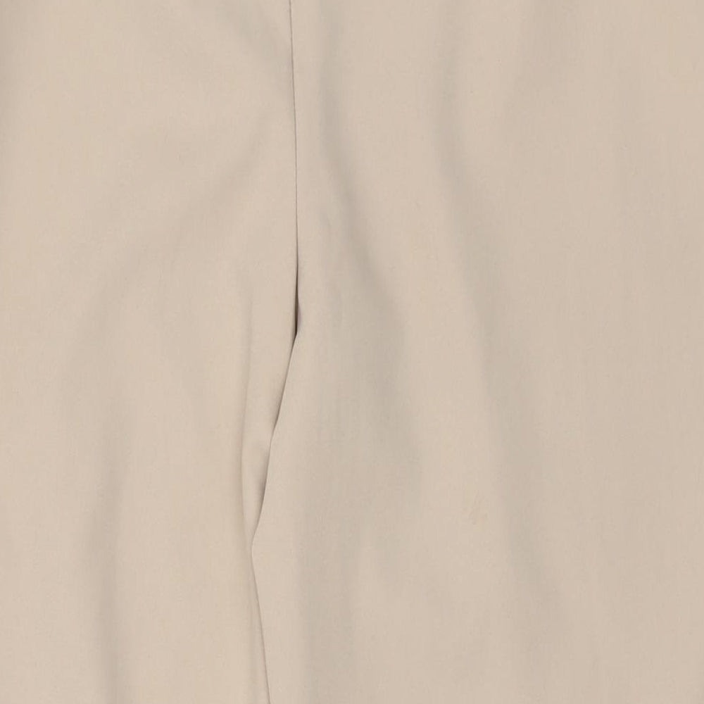 Nasty Gal Womens Beige Polyester Trousers Size 8 L26 in Regular Zip