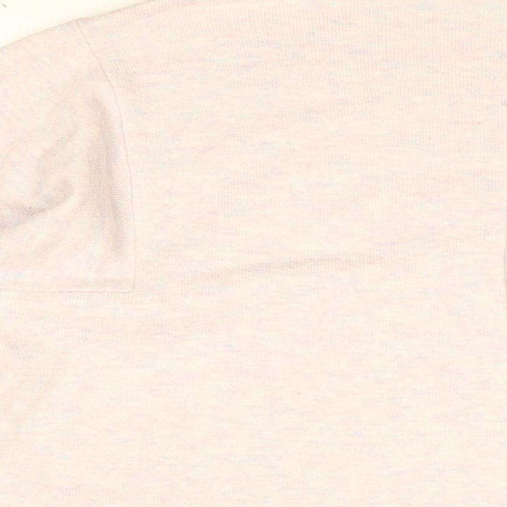 French Connection Womens Pink High Neck Acrylic Pullover Jumper Size L